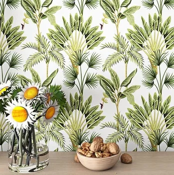 Tapeta Voděodolná Tapeta Samolepicí Fólie Vinylová Zelená s Květinami 44x300 cm