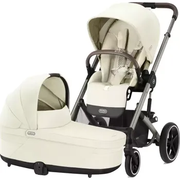 Kočárek CYBEX Balios S Lux + Cot S Lux 2025 Seashell Beige Taupe Frame