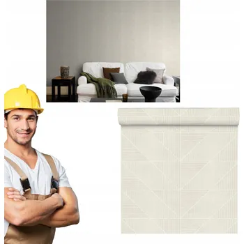 Tapeta Tapeta béžovo-šedá s perleťovým leskem vinylová