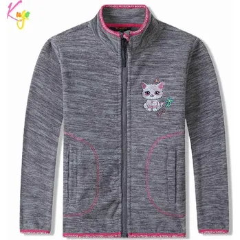 Dívčí mikina Dívčí flísová mikina Kugo BM5612 šedá