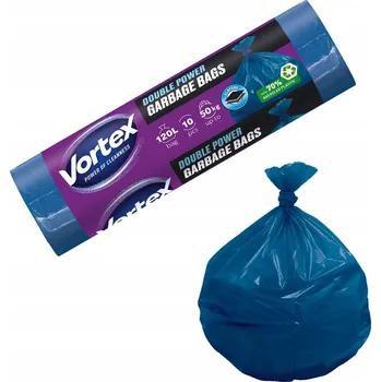 Pytle na odpadky Vortex Duble Power Pytle na Odpadky Silné Modré Dvouvrstvé 120L 10 Ks