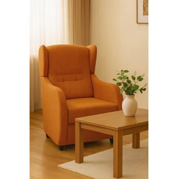 Křeslo FALCO Křeslo ušák Finet Lucia cihlová