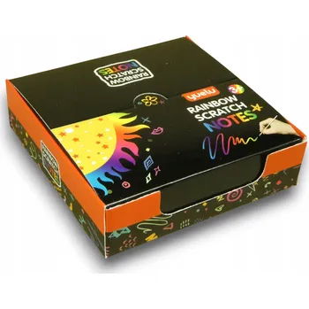 kreativní sada Magické stírací kartičky + špachtle a šablony Rainbow Scratch Notes