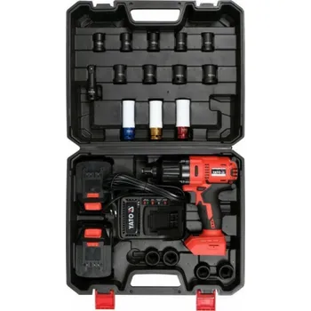 Yato rázový utahovák YATO rázový utahovák 18V LI-ION 1/2 2x3,0Ah / SADA 21 kusů