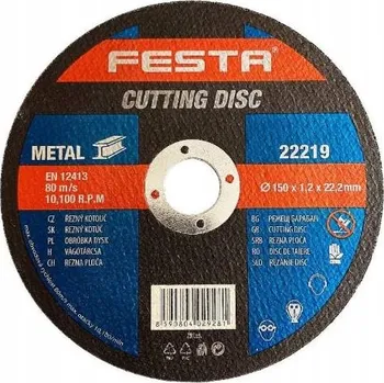 Řezný kotouč Řezací kotouč na kov Ø 150 x 1,2 x 22,2 mm, FESTA