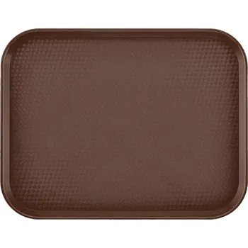 Polypropylenový tác fast food, velký, Cambro, hnědý, Hnědá, 355x457x(H)21mm