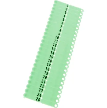 Ušní známky Twintag s popisem 50 ks, zelené varianta 151-200