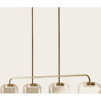 Aromas Ipon LED závěsné skleněné svítidlo 4 / Čirá