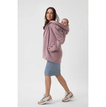 Dámský kabát Fun2bemum Nosicí a těhotenský kabátek KAYA - Dust Pink Velikost dospělá: XL/XXL