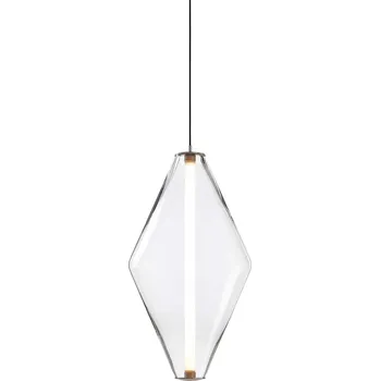 Bomma Buoy LED skleněné závěsné svítidlo Dvojitý kužel / Čirá / Stříbrná