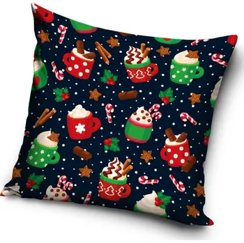 Povlak na dekorativní polštářek Povlak na polštářek Vánoční Horká Čokoláda