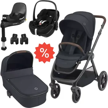 Kočárek Maxi Cosi Set Oxford + korba + adaptéry + autosedačka + základna 2024 Essential Graphite