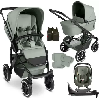 Kočárek Abc Design Salsa 5 Air + autosedačka Tulip + Isofix Base Root + adaptér 2025 pine