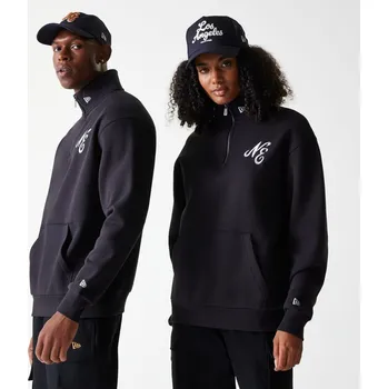 Pánská mikina Mikina New Era - Lifestyle Quarter Zip - Black velikost S