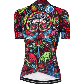 cyklistický dres Cyklodres CYCOLOGY Jungle Jungle, dámský, krátký rukáv (Motiv Jungle Jungle, velikost XL)