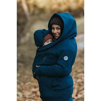 Dámský kabát Fun2bemum Nosicí a těhotenský kabátek KAYA - Petrol Green Velikost dospělá: XL/XXL