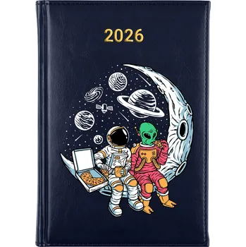 Kalendář Knižkový kalendář 2026 A5 FunnyCase modrý