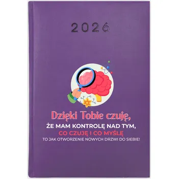 Kalendář Knižní kalendář 2026 A5 FunnyCase fialový