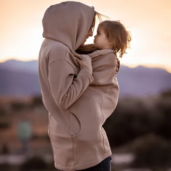 Dámský kabát Fun2bemum Nosicí a těhotenský kabátek KAYA - Latte Velikost dospělá: XL/XXL