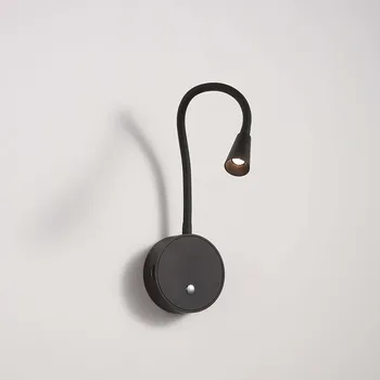 Reading host LED nástěnné svítidlo s USB Černá