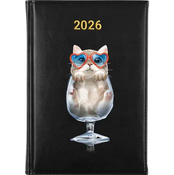 Kalendář Knižní kalendář 2026 A5 FunnyCase černý