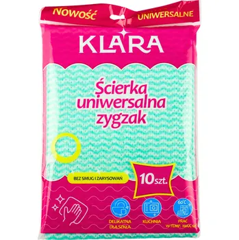 Utěrka UTĚRKA KLARA ZIG ZAG 33x48 CM UNIVERZÁLNÍ OPAKOVANĚ POUŽITELNÁ KUCHYNĚ KOUPELNA