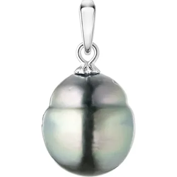 Přívěsek ANNA PERLY Noblesní přívěsek z rhodiovaného stříbra s pravou tahitskou perlou