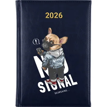 Kalendář Knižkový kalendář 2026 A5 FunnyCase modrý