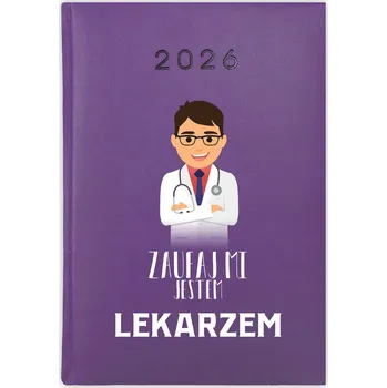 Kalendář Knižní kalendář 2026 A5 FunnyCase fialový