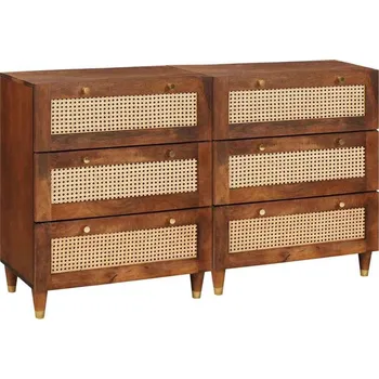 Policová skříň vidaXL Sestava komody 2 pcs Hnědá 60 x 33,5 x 75 cm [3310169]