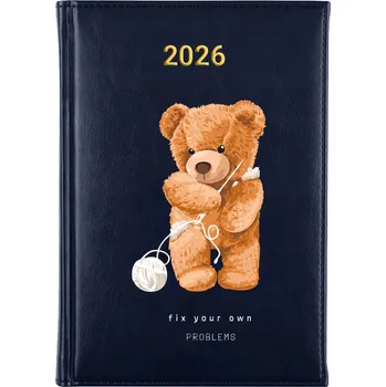 Kalendář Knižkový kalendář 2026 A5 FunnyCase modrý