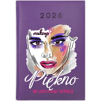 Kalendář Knižkový kalendář 2026 A5 Cute Cups fialový