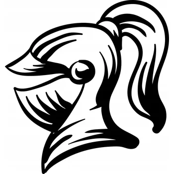 Samolepicí dekorace na vozidlo Samolepka na auto - rytířská helma 2f