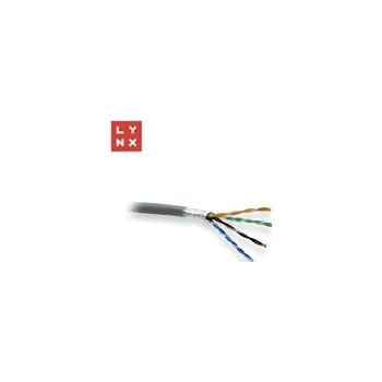 Kabel LYNX FTP kabel, Cat5e, LSZH, 0,5mm, celoměděný, vnitřní, šedý, box 305m