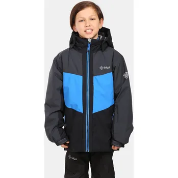 Chlapecká lyžařská bunda KILPI ATENI-JB UJ0103KI TMAVĚ ŠEDÁ 110