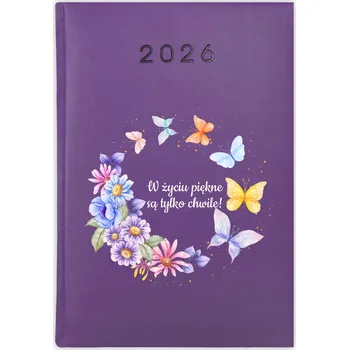 Kalendář Knihový kalendář 2026 A5 fialový