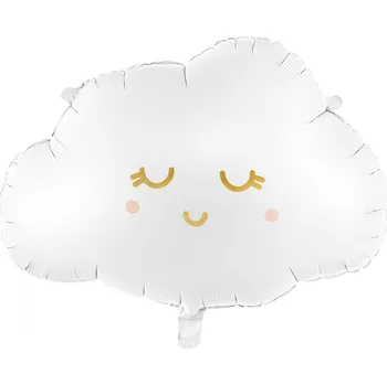 Balónek Fóliový balónek obláček bílý s obličejem 51x35,5 cm