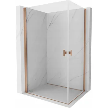 MEXEN MIST-B DUO SPRCHOVÝ KOUT 100X75 CM TRANSPARENTNÍ MĚĎ KARTÁČOVANÁ