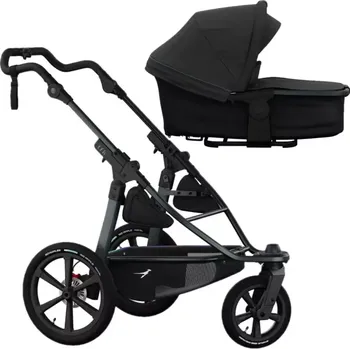 Kočárek TFK proA frame 2v1 2025 anthracite with red highlights