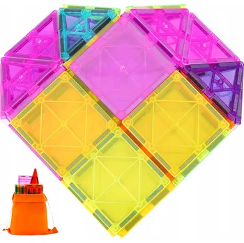 ostatní stavebnice Magnetické Stavební Stavebnice pro Děti 55ks s Úložnou Taškou