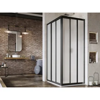 RAVAK Sprchový kout Ravak Supernova ASRV3/ASRV3 75x75x198 rohový, černá/pearl 15V303R211;15V303R211