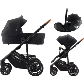 Kočárek Britax Set kočárek Smile 5Z + hluboká korba + autosedačka Baby-Safe Pro 2025 Galaxy Black