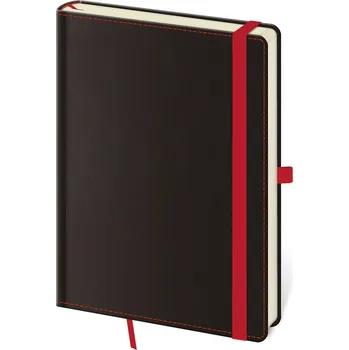 Zápisník Linkovaný zápisník Black Red L