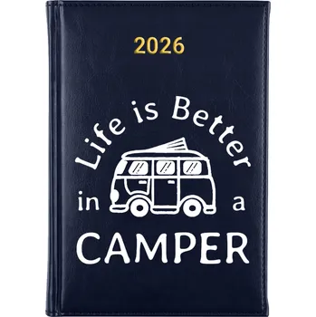 Kalendář Knižkový kalendář 2026 A5 FunnyCase modrý