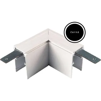 Bodové svítidlo POWERGEAR Spojka rohová pro 48V lištu deep levá Černá