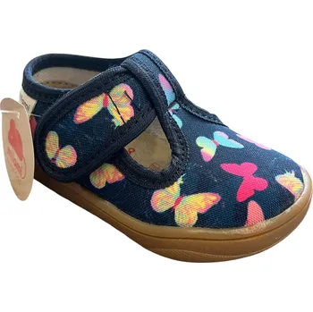Dívčí obuv MILAMI BAREFOOT dětské papučky BF1-ZAA94-66A motýl Velikost: 23