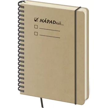 Zápisník Tečkovaný zápisník Twin L hnědý Nápadník (čtverečkovaný)