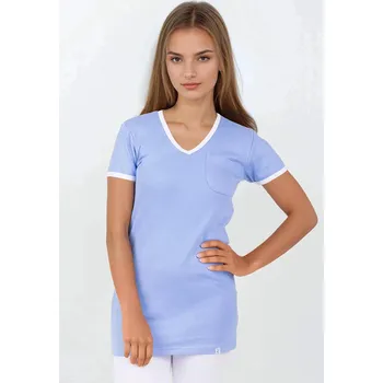 Zdravotnický oděv 2P SERVIS Triko dámské Vito Duo-A Modrá/Bílá L