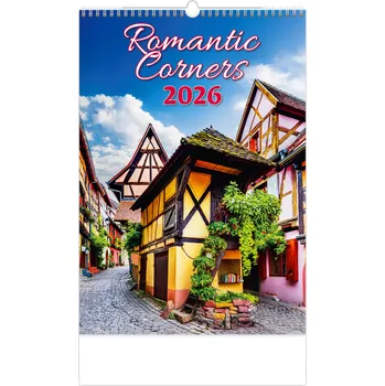 Kalendář Helma365 Nástěnný kalendář Romantic Corners 2026