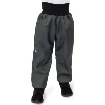 Chlapecké kalhoty ESITO | Dětské softshellové kalhoty s beránkem Lamb Grey - šedá / 110